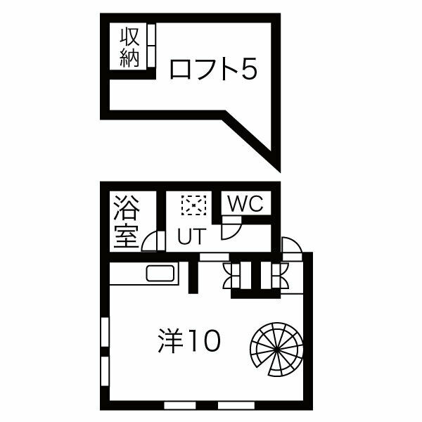 札幌市豊平区中の島二条のアパートの間取り