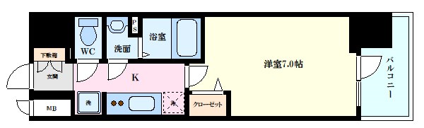 プレサンス広島中央の間取り