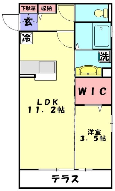 ふじみ野市駒林元町のアパートの間取り