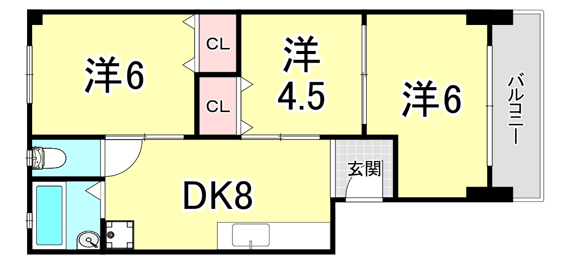 マンション清水の間取り