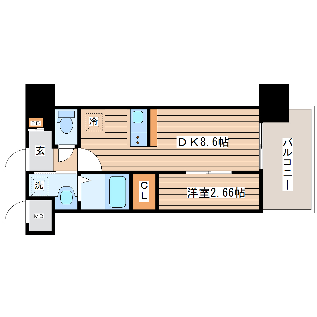 アルティザ仙台花京院の間取り