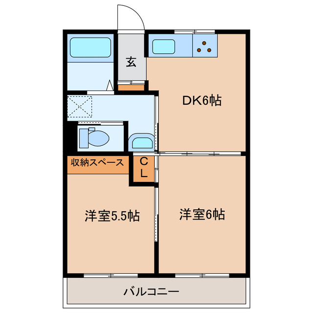 岩国市桂町のマンションの間取り