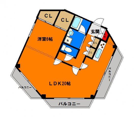 クリスタルスクエアＩＮＯＨＡＮＡの間取り