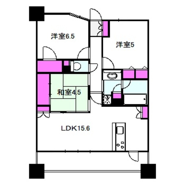 大阪市城東区野江のマンションの間取り