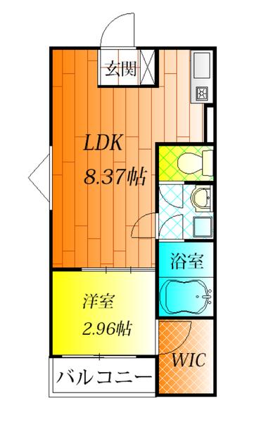 藤井寺市林のアパートの間取り