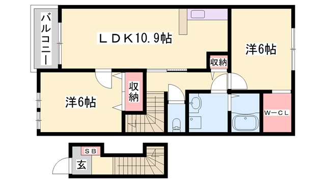 イル　パラッツオ　アミダIの間取り