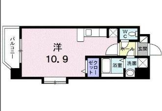 鹿児島市東谷山のマンションの間取り