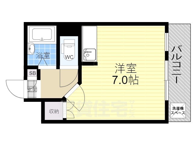 【京都市伏見区深草綿森町のマンションの間取り】