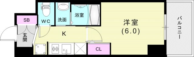 エステムコート神戸湊町の間取り