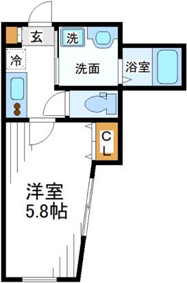 横浜市西区宮崎町のアパートの間取り