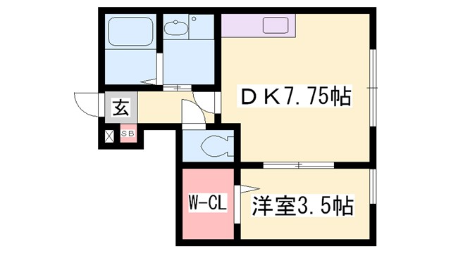 コンフォート大谷Ｂの間取り