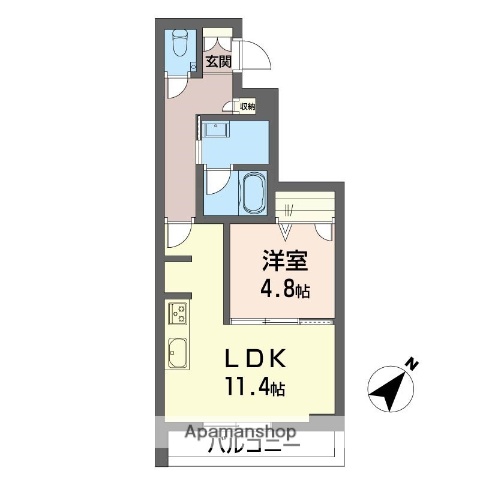 習志野市東習志野のアパートの間取り