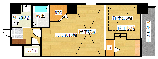 広島市南区段原南のマンションの間取り