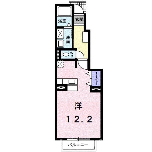 丸亀市郡家町のアパートの間取り