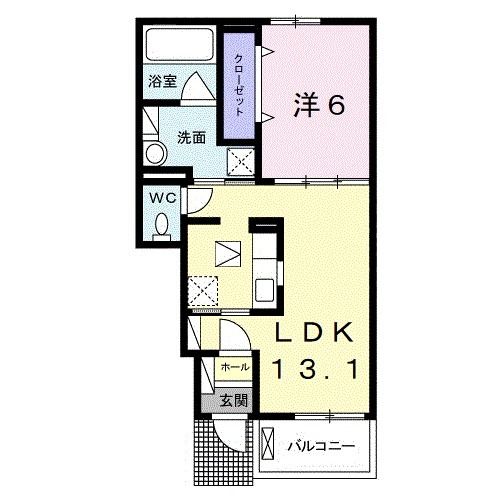 和歌山市西浜のアパートの間取り