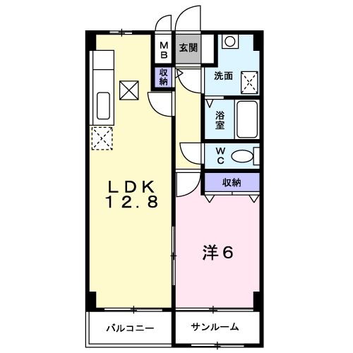 金沢市松村のマンションの間取り