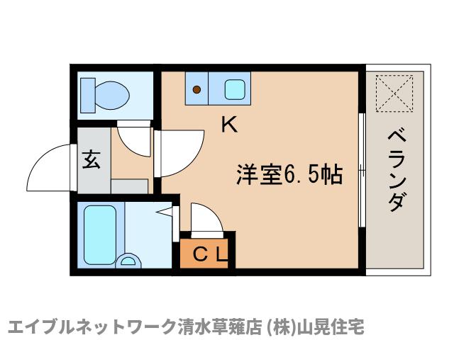 静岡市清水区長崎南町のマンションの間取り