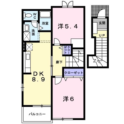 ウエストハウス２１の間取り