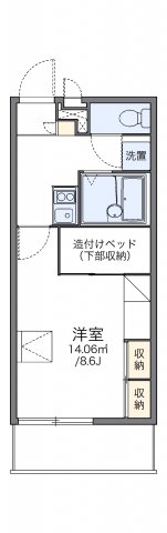 レオパレスラルマン　福岡町の間取り