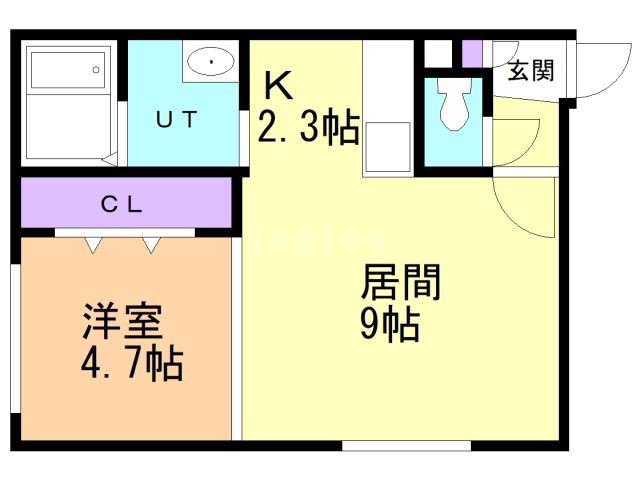 札幌市北区北三十六条西のマンションの間取り