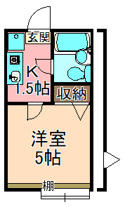 日暮里・舎人ライナー 谷在家駅 徒歩6分 2階建 築35年の間取り写真