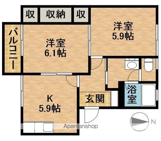 ＪＲ東海道本線 掛川駅 バス乗車時間：18分 最寄りバス停で下車 徒歩5分 2階建 築27年の間取り写真