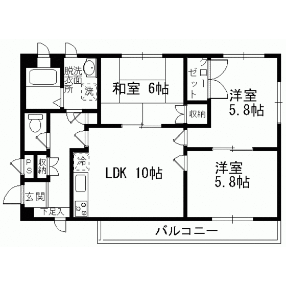 栄町マンションの間取り写真
