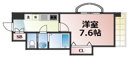 地下鉄千日前線 今里駅 徒歩11分 8階建 築11年の間取り写真