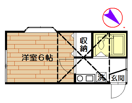 和光市白子のアパートの間取り