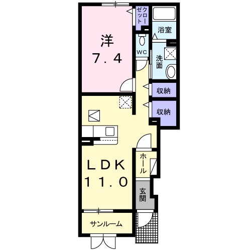 グランデＳ．Ｋ　四番館の間取り