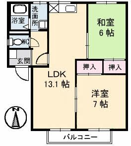 フレグランス横黒西の間取り