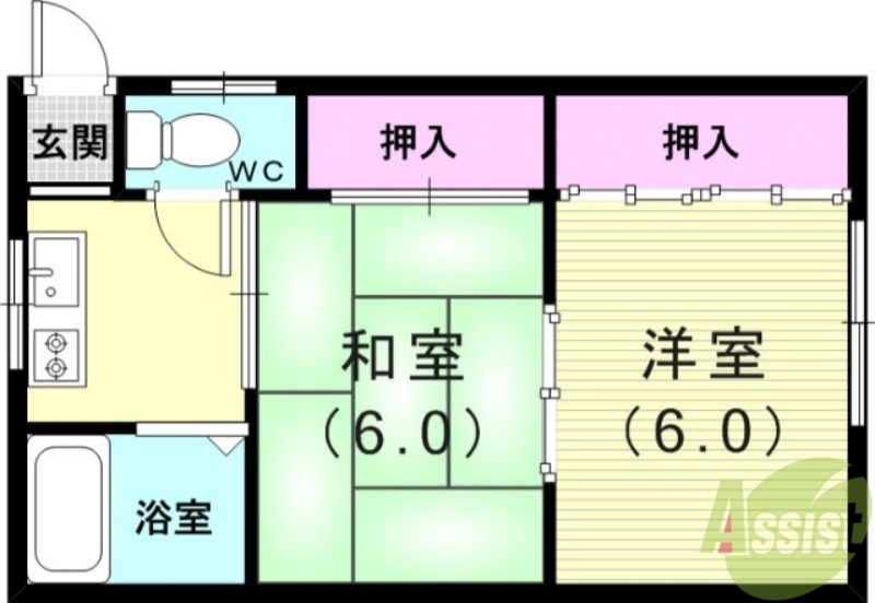 神戸市垂水区星陵台のマンションの間取り