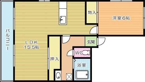 ハーベスト瓜生の間取り