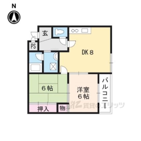 京都市上京区栄町のマンションの間取り