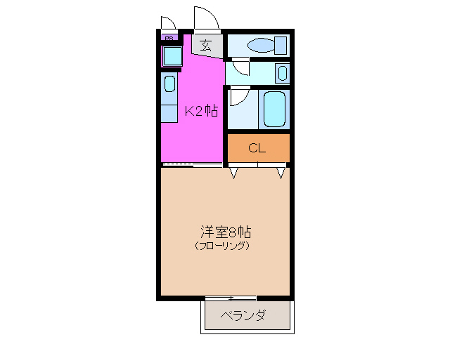 三重郡菰野町大字菰野のアパートの間取り