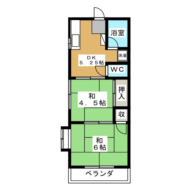 花嶋ハイツの間取り