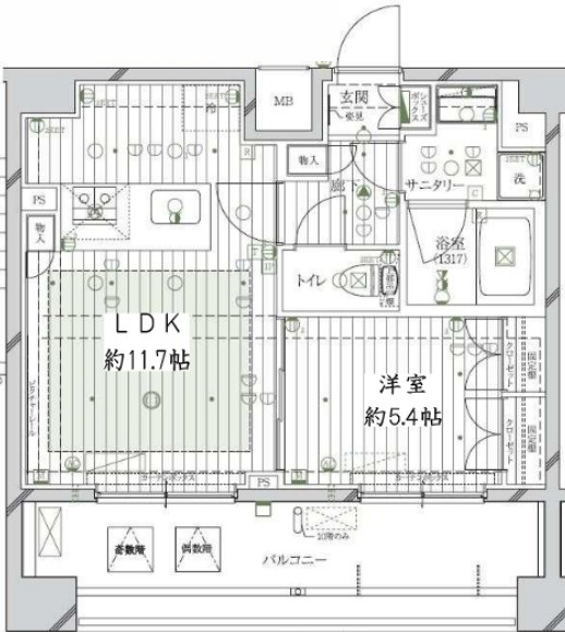 品川区南大井のマンションの間取り