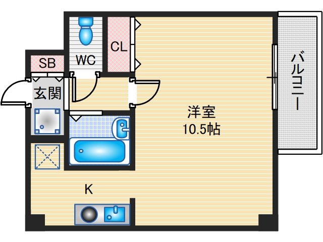 茨木市元町のマンションの間取り