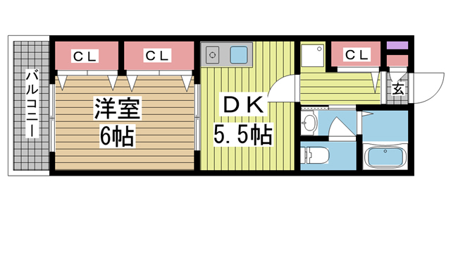 シャンブルすずらんの間取り