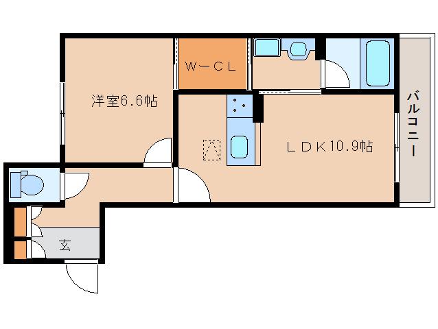 奈良市大森町のマンションの間取り