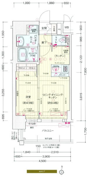 プレサンス新大阪ジェイズの間取り