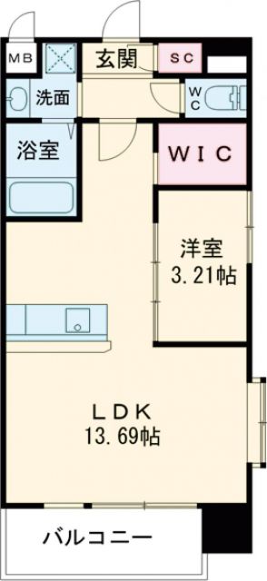 ハイネス徳力の間取り