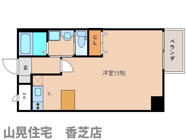 香芝市瓦口のマンションの間取り