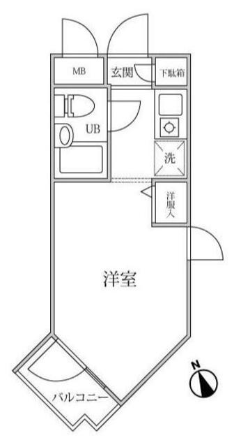 ドム二子新地の間取り