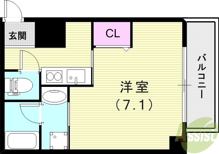 アクシア東有岡の間取り