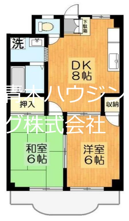 横浜市緑区白山のマンションの間取り