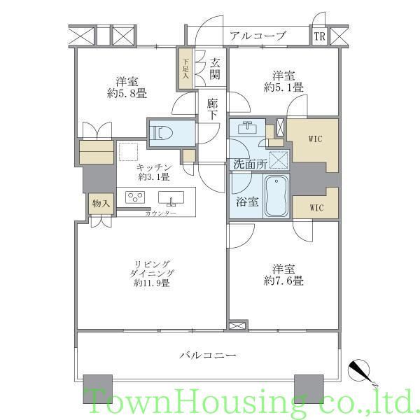 【江東区有明のマンションの間取り】