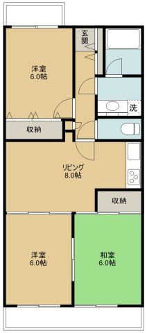 所沢市けやき台のマンションの間取り