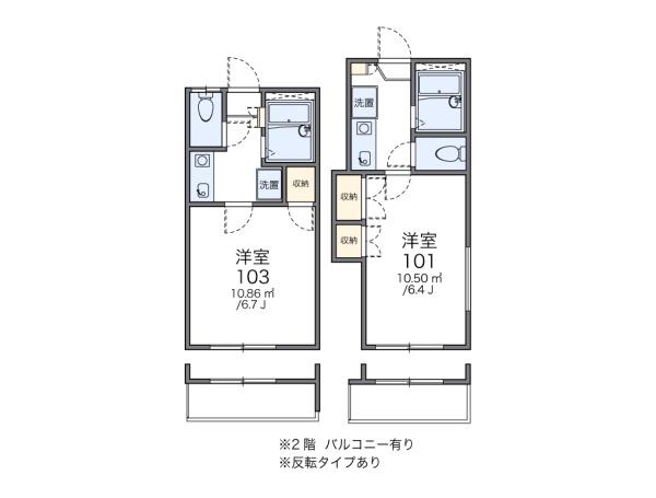 レオパレス祇園町の間取り