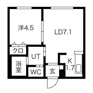 札幌市南区澄川二条のマンションの間取り